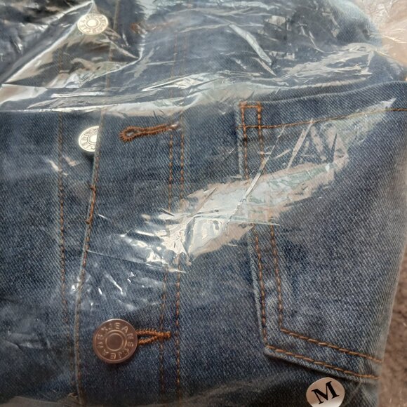 Women's Fashion High Waist Long Sleeve Denim Jumpsuit-Medium - Picture 5 of 6